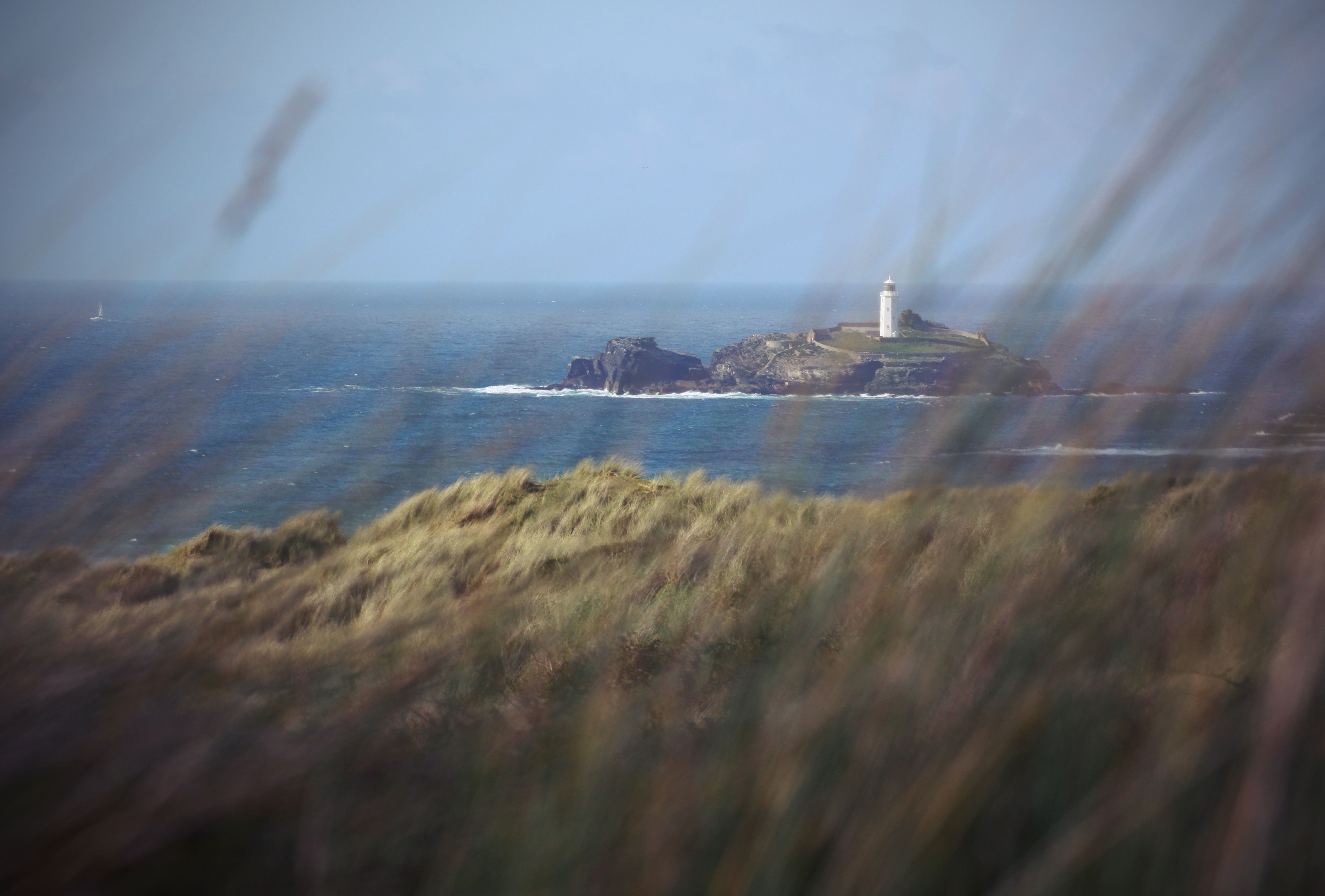 Gwithian Beach mit Lighthouse